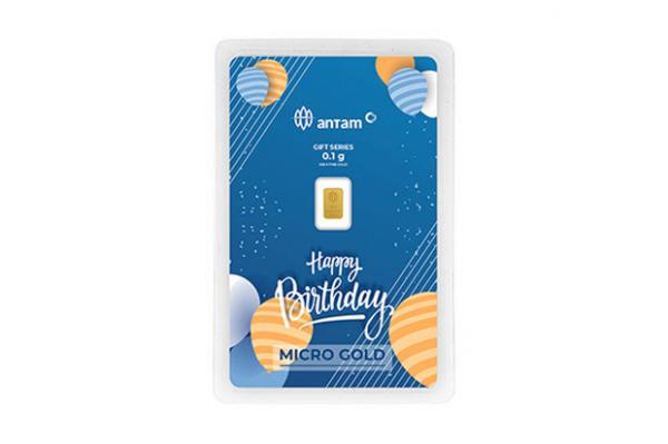 Logam Mulia Antam x Hartadinata Birthday Balloon Blue 0.1 Gr.