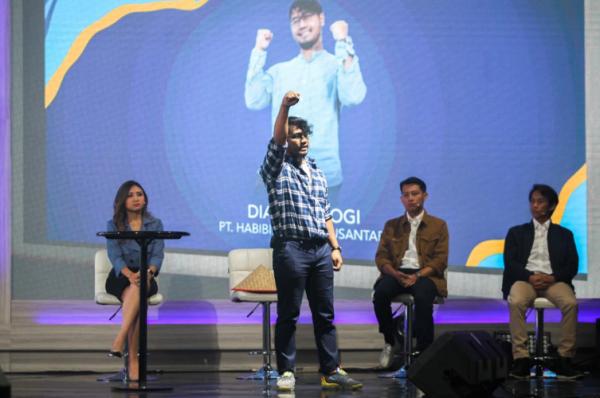 Habibi Garden hadir WMM 2022 Dian Prayogi Habibi Garden hadir untuk membantu petani Indonesia berbicara dengan tanaman melalui teknologi. (Foto: MPI/Aldhi Chandra Setiawan)