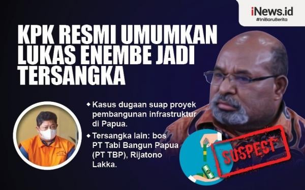 Infografis KPK Resmi Umumkan Gubernur Papua Lukas Enembe Tersangka