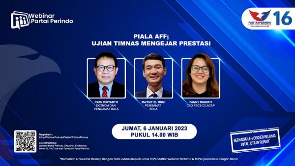 Mampukah Indonesia Meraih Trofi Piala AFF 2022? Cekidot di Webinar Partai Perindo Besok