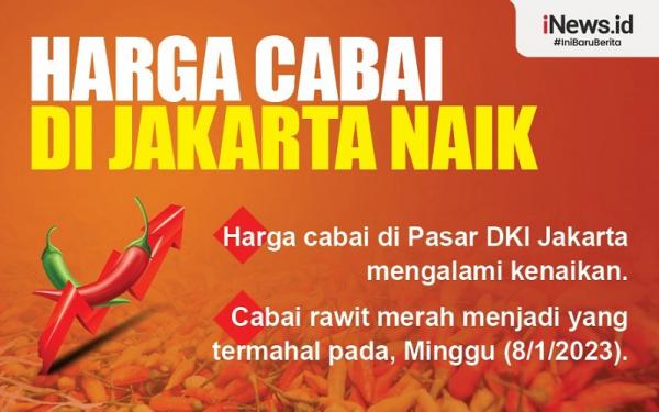 Infografis Harga Cabai di Jakarta Naik