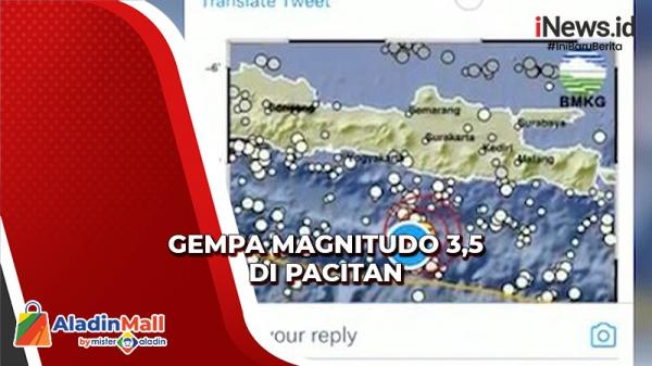 Lagi Gempa Magnitudo 3 5 Guncang Pacitan