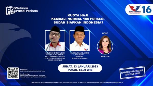 Siapkah Indonesia usai Kuota Haji Kembali 100 Persen? Simak di Webinar Partai Perindo Besok