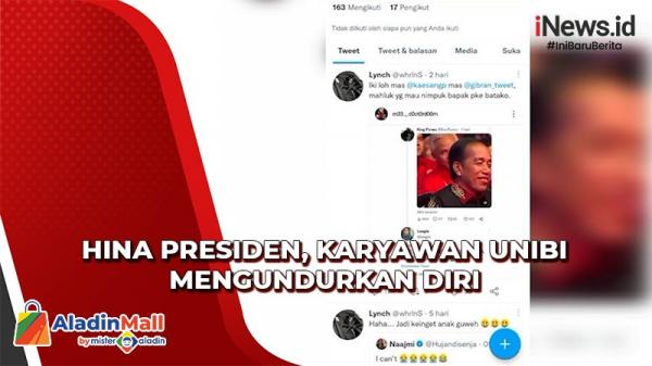 Setelah Cuitan Menghina Presiden Jokowi Viral, Karyawan Unibi Mengundurkan Diri