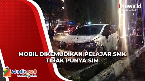 Hujan Dan Diduga Hilang Kendali, Minibus Ringsek Tabrak Median Jalan Di ...