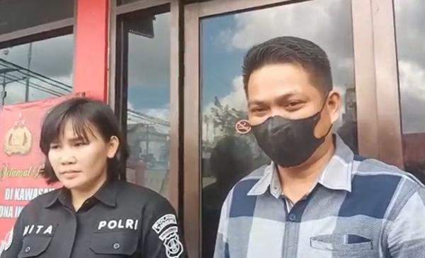 Markus Minggu melaporkan pemerasan video syur ke Polres Tarakan. (Foto: Usman Coddang)