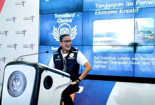 Menparekraf Sandiaga Uno mengapresiasi Pulau Dewata Bali sebagai destinasi terpopuler 2023. (Foto: ist)