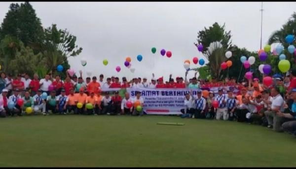 Ketum Pepabri Agum Gumelar membuka Turnamen Golf Piala Presiden Pepabri di Bogor, Rabu (25/1/2023). (Foto MPI).