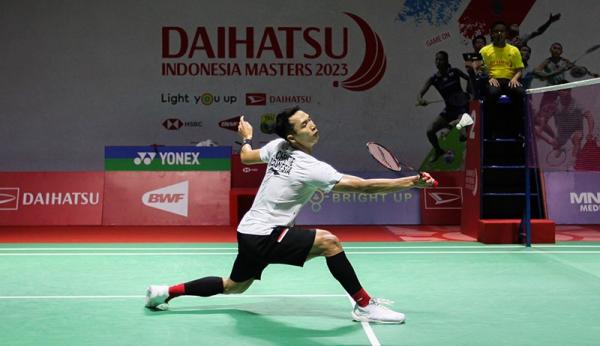 Head to head Jonatan Christie vs Chico Aura Dwi Wardoyo di final Indonesia Masters 2023 (Foto: badminton photo)