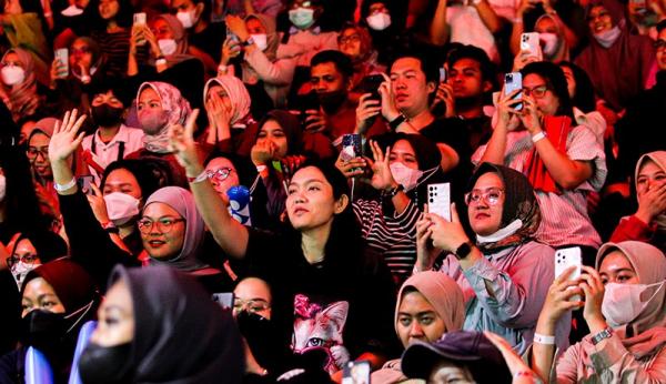 Pebulu tangkis tunggal putra Indonesia, Jonatan Christie menjuarai Indonesia Masters 2023, Minggu (29/1/2023). (Foto: MPI/Aldhi Chandra)