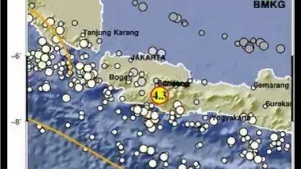 Gempa Terkini M4,3 Guncang Bandung, Diikuti Guncangan Susulan