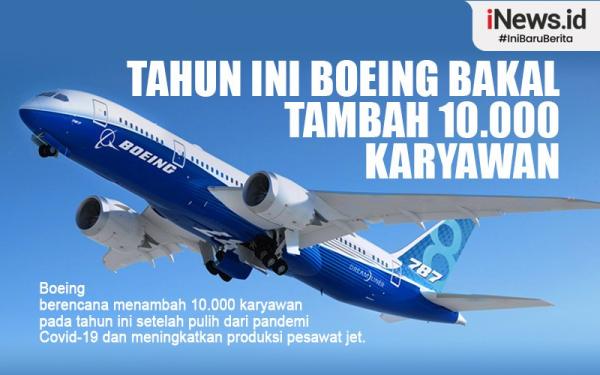  Infografis Boeing akan Rekrut 10.000 Karyawan 