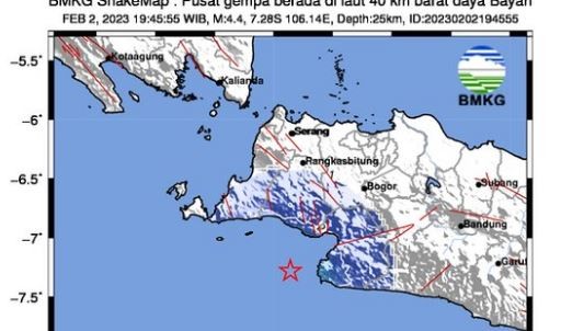 Gempa Terkini M4,4 Guncang Bayah Banten, Getaran Terasa hingga Cianjur