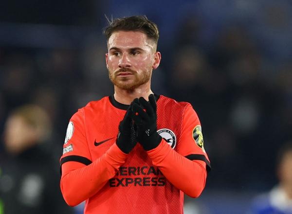 Manchester City dilaporkan mulai mendekati pemain Brighton and Hove Albion, Alexis MacAllister. MacAllister diproyeksikan bakal menggantikan Ilkay Gundogan (foto: REUTERS).