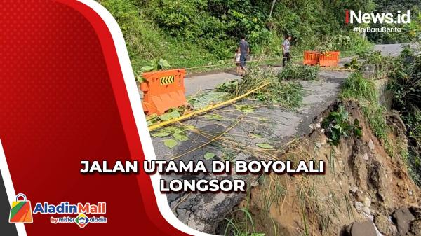 Jalan Utama di Boyolali Longsor akibat Cuaca Ekstrem