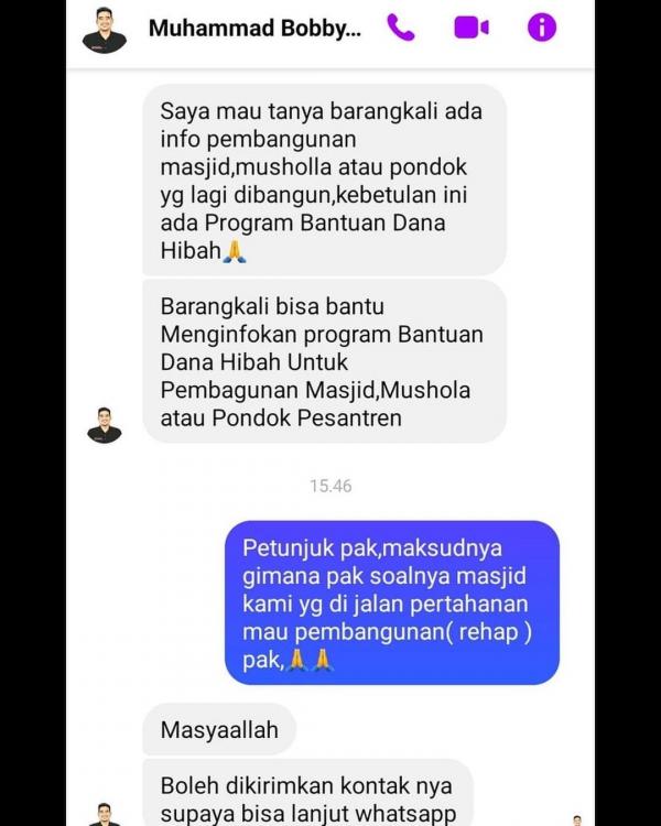  Akun Facebook Palsu Bobby Nasution Tawarkan Dana Hibah ke Masyarakat