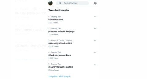 #PerindoHarapanBaru Trending Topic di Twitter