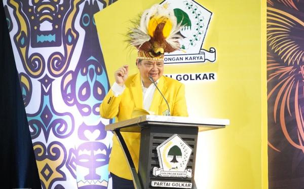 Airlangga Hartarto Optimistis Golkar Papua Raih 8 Kursi DPR dan 299 di DPRD