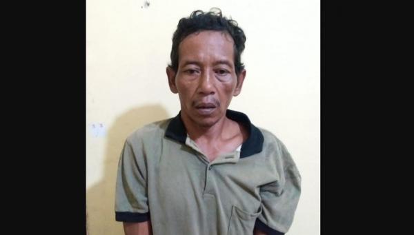 Arpandi (44) pelaku pemerkosaan dan pembunuh siswi SMP di Sarolangun, Jambi. (Foto: Nanang Fahrurrozi)