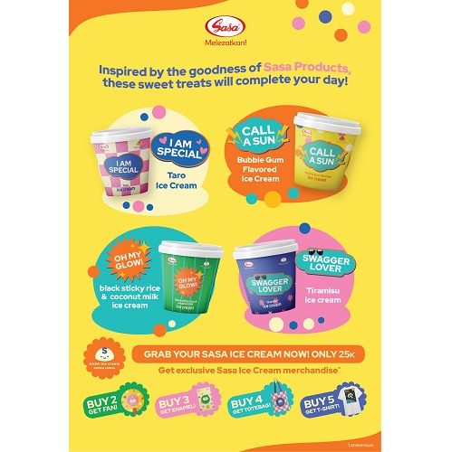Empat varian Sasa Ice Cream. (Foto: dok Sasa)