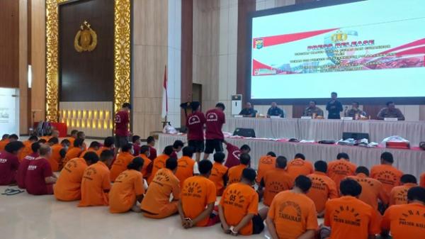 Dalam 2 Bulan Polda Lampung Ungkap 78 Kasus dan Amankan 123 Tersangka