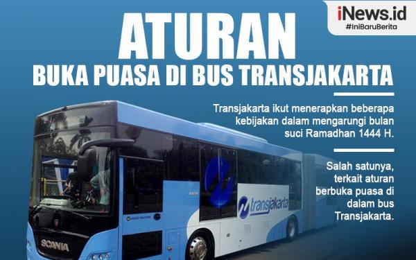 Infografis Ini Aturan Buka Puasa di Bus Transjakarta selama Ramadhan
