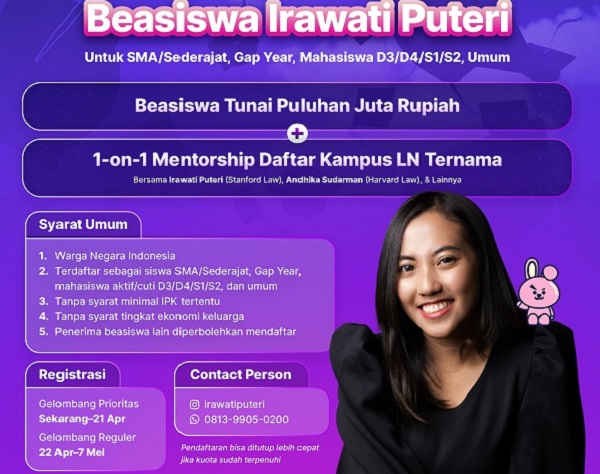 Beasiswa Irawati Puteri Beasiswa Irawati Puteri