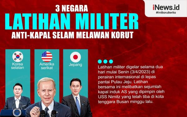 Infografis Korsel, Jepang Dan AS Latihan Hadapi Serangan Kapal Selam Korut