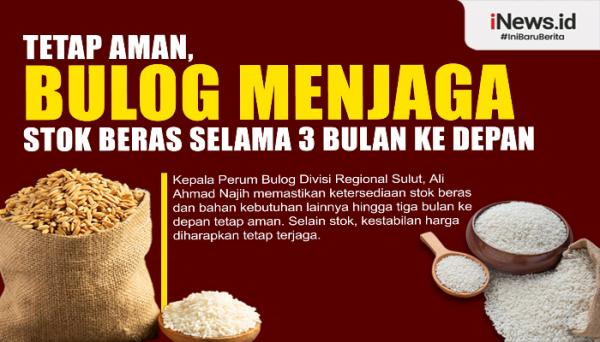 Infografis Bulog Menjaga Stok Beras Selama 3 Bulan Ke Depan