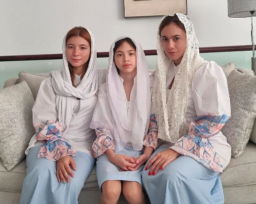 Outfit Lebaran yang cantik ala Wulan Guritno. (Foto: Instagram)