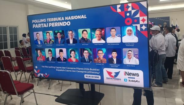 HT Resmikan Polling Terbuka Nasional Partai Perindo, Berikut Nama-nama Capres-Cawapres 2024