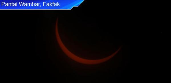 Gerhana Matahari Hibrida Fakfa (Foto: BMKG)