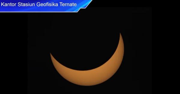 Gerhana Matahari Hibrida Ternate (Foto: YouTube BMKG)