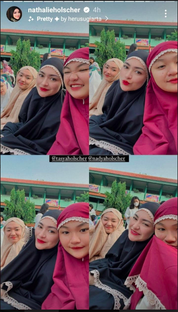 Screen Shot 2023 04 22 At 11 27 13 Potret Nathalie Holscher merayakan Idulfitri bareng adik-adiknya. (foto: instagram)