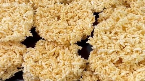 Makanan khas Solo, rengginang yang terbuat dari beras ketan. Foto: YouTube.