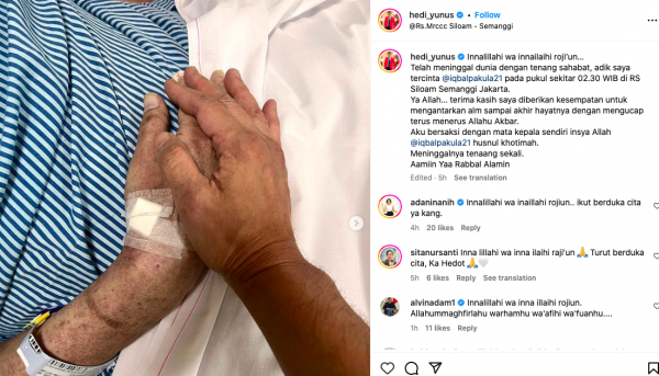 Screen Shot 2023 04 25 At 11 50 44 Unggahan Hedi Yunus tentang Iqbal Pakula. (Foto: isntagram)