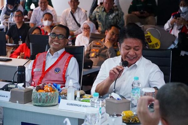 Gubernur Sumsel Menhub Budi Arus Mudik (Foto: dok Pemprov Sumsel)