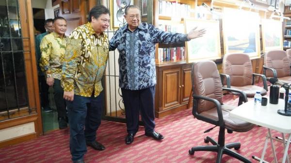 Airlangga Bertemu SBY, Ajak Demokrat Kerja Sama Loloskan RI dari Jebakan Middle Income Trap