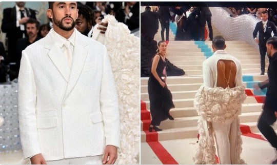 Bad Bunny Artis Paling Nyeleneh di Met Gala 2023. (foto: Twitter)