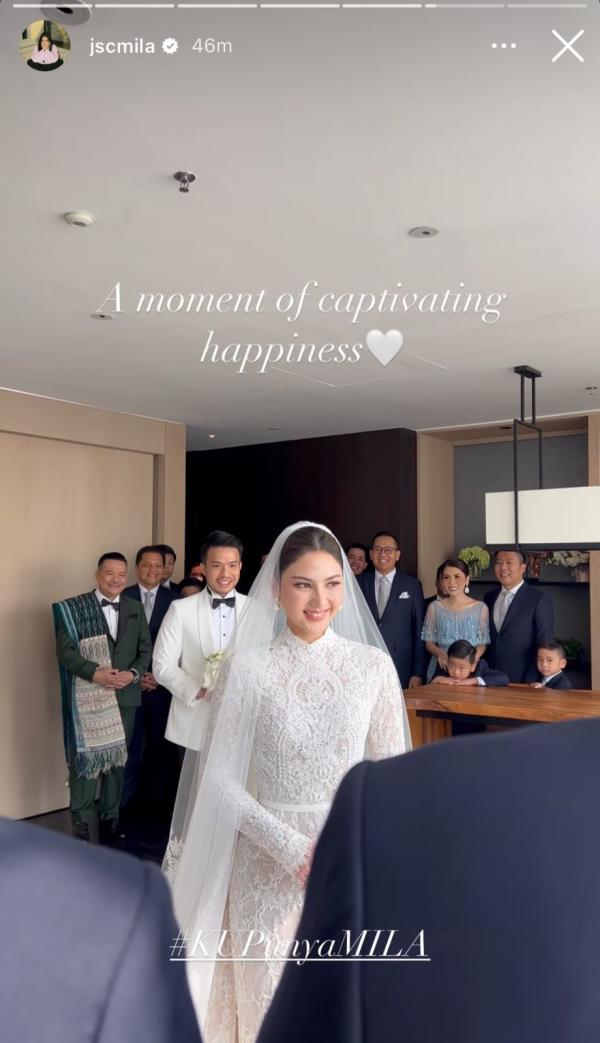 Potret cantik Jessica Mila sebelum pemberkatan nikah. (Foto: Instastory)