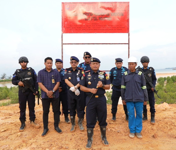 KKP menghentikan proyek reklamasi galangan kapal milik PT BSI di Batam, Kepulauan Riau. (Foto: dok KKP)