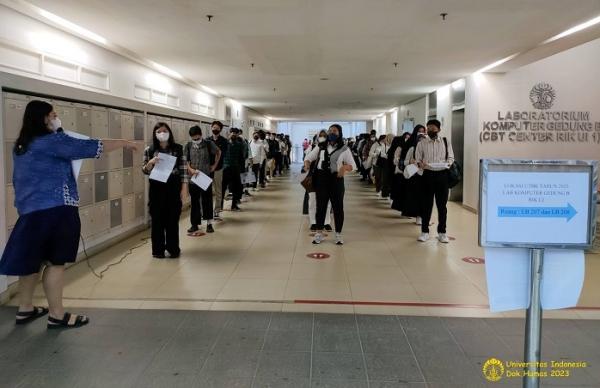 Suasana UTBK hari pertama di UI Depok (Dok. UI)