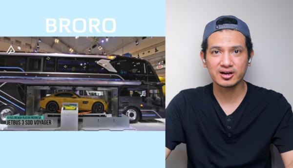 Biasa Lihat Bus Eropa, YouTuber Luar Negeri Takjub dengan Bus Mewah Buatan Indonesia yang Bisa Muat Supercar