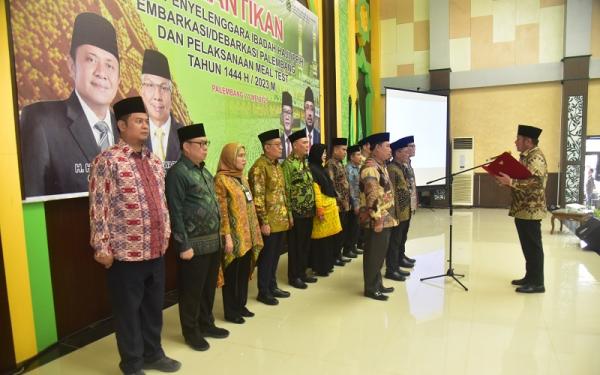 Jamaah Haji Kloter Pertama Embarkasi Palembang Berangkat 24 Mei