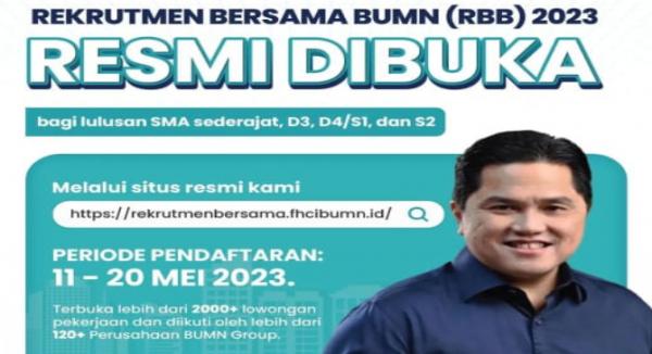 Ada Lowongan Kerja bagi Lulusan SMA/SMK di Rekrutmen Bersama BUMN, Cek Daftarnya!