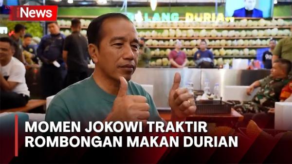 Luapkan Kegembiraan Timnas U-22 Juara, Presiden Jokowi Traktir Durian di Medan