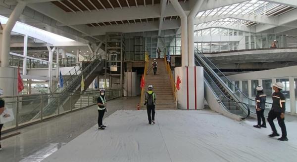 Stasiun Kereta Cepat Tegalluar di Kabupaten Bandung, Jawa Barat, menjadi stasiun awal dan akhir perjalanan Kereta Cepat Jakarta-Bandung selain Stasiun Halim. (Foto: Armydian Kurniawan/MPI)