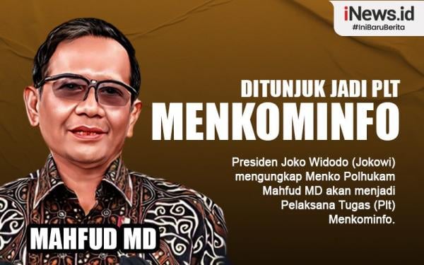 Infografis Presiden Jokowi Tunjuk Mahfud MD Jadi Plt Menkominfo