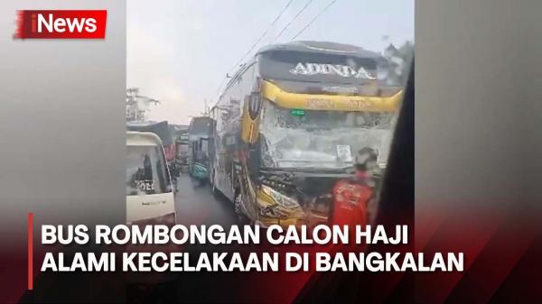 Bus Rombongan Calon Haji asal Pamekasan Alami kecelakaan di Bangkalan