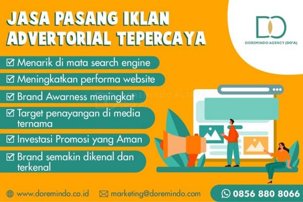 Doremindo layani jasa pasang iklan advertorial tepercaya. (dok Doremindo Agency)